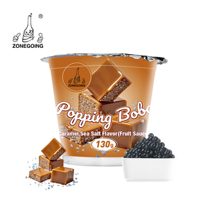 Perles de boba éclatantes de haute qualité 130g, saveur <span class=keywords><strong>caramel</strong></span> et sel marin, pour les boissons au thé à bulles - Product Image 1