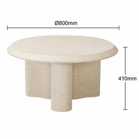 Ensemble de tables basses gigognes modernes, plateau rond en bois avec pieds en métal, table centrale nordique pour salon, vente en gros OEM