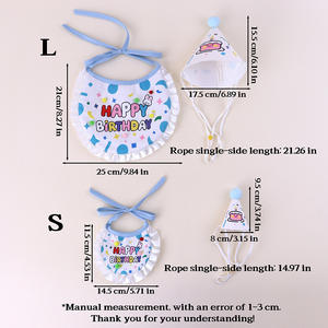 Conjuntos de Acessórios de Aniversário para Animais de Estimação, Luxuosos e Personalizados, com Babadores, Chapéus e Lenços, Bandanas Fofas - Product Image 5