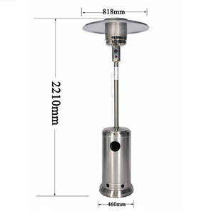 Calentador de <span class=keywords><strong>estufa</strong></span> de gas para patio <span class=keywords><strong>exterior</strong></span> de acero inoxidable estilo noruego con forma de <span class=keywords><strong>seta</strong></span> de 12kw - Product Image 3