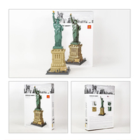 Modelo de la Estatua de la Libertad para Armar, Juguete de Bloques de Construcción de Arquitectura Mundialmente Famosa, Set 5227 de Piezas Pequeñas para Adultos