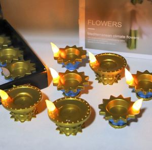 Indian Small Waterproof Candle Led Light <b>Oil</b> <b>Lamp</b> Floating Water Sensor Diya Diwali Decor - Product Image 2
