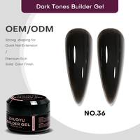 Gel Constructeur Professionnel Sans HEMA et Sans TPO 30g à Faible Chaleur Auto-Nivelant pour Extension d'Ongles – Gel Dur Coloré en Gros