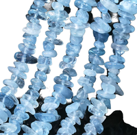 Perles en pierre de puce d'aigue-marine naturelle de 5 à 8mm pour la fabrication de bijoux expédition rapide collier accessoires perle