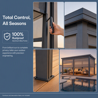 Gazebo motorisé en aluminium avec système de contrôle intelligent, abri extérieur pour étendre l'espace existant sur la terrasse
