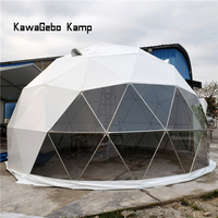 Tente dôme géodésique de luxe Kawagebo Kamp 5M en PVC pour fêtes, salons professionnels, camping extérieur, glamping, hôtel, maison avec salle de bain