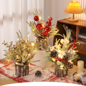 30cm Small <b>Christmas</b> <b>Tree</b> Decorative Ornaments <b>Table</b> <b>Christmas</b> Decoration Festive Figurine & Toy for Holiday Decorations - Product Image 4