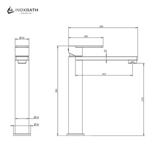 Rubinetto Monocomando di Lusso in Acciaio Inox SUS304, Miscelatore Moderno Oro Spazzolato per Lavabo <span class=keywords><strong>Bagno</strong></span> - Product Image 2