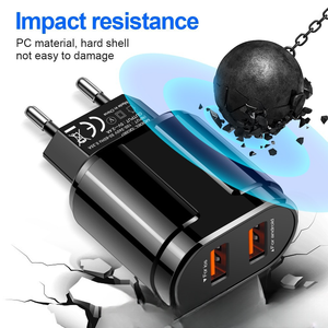พอร์ต USB คู่ปลั๊กชาร์จสเปค ea/us/uk 5V2.4A 24W ที่ชาร์จเร็วปลั๊กอเนกประสงค์สำหรับสมาร์ทโฟน - Product Image 6