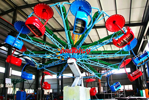 Manège Commercial Paratrooper Ride pour Parc d'Attractions Thème Moyen-Orient, avec Double Chaise Volante et Twister Volant - Product Image 6