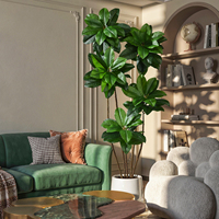 Grand arbre artificiel de magnolia avec pot lesté, plantes artificielles réalistes pour la décoration moderne de la maison, arbres artificiels décoratifs en vrac