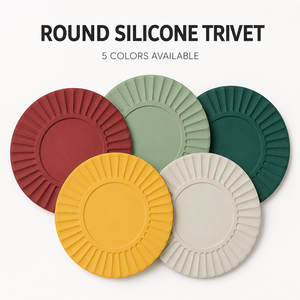 Sous-<span class=keywords><strong>plat</strong></span> en <span class=keywords><strong>silicone</strong></span> écologique <span class=keywords><strong>de</strong></span> qualité supérieure, diamètre 33 cm, épaisseur 5 mm, antidérapant, résistant à la chaleur, pour ustensiles <span class=keywords><strong>de</strong></span> cuisine et vaisselle - Product Image 1