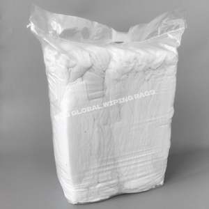 Chiffons en coton blancs, chiffons recyclés, serviettes blanches 100% coton, chiffons industriels pour l'entretien des machines et le nettoyage - Product Image 1