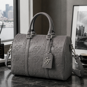 Borsa Boston Vintage Personalizzata con Monogramma GF in Rilievo, Impermeabile, Grande Capacità, <span class=keywords><strong>Tracolla</strong></span> Staccabile per Donna - Product Image 3