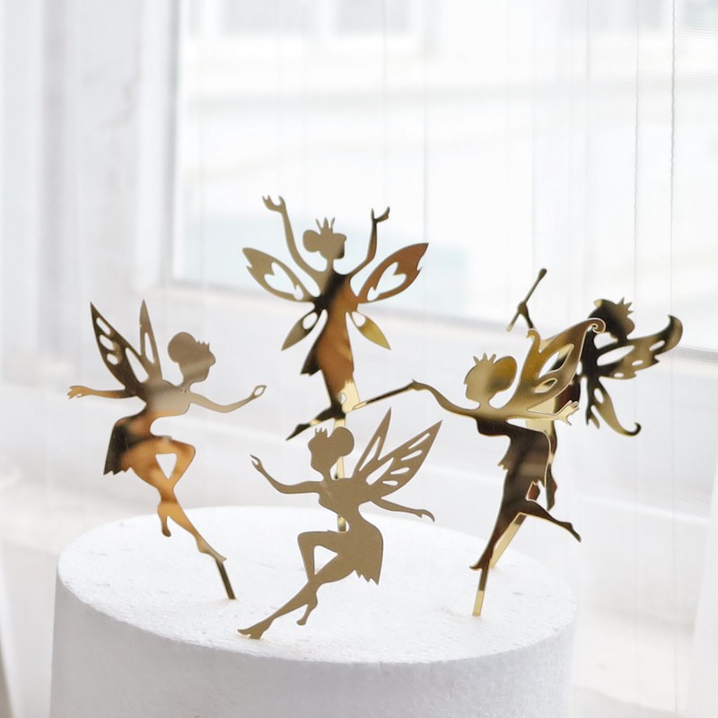 Gold-4pcs fairy (with stick)