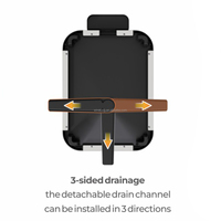WIREKING Égouttoir à vaisselle robuste en acier inoxydable pour comptoir de cuisine avec drainage automatique et porte-ustensiles