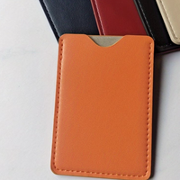 Étui de rangement pour cartes en cuir personnalisé, pochette portable en PU pour cartes bancaires, organiseur de cartes d'identité durable, fournitures pour le bureau et les affaires