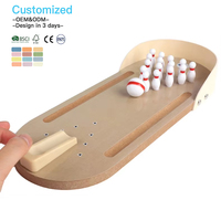 Table de bowling miniature pour enfants Eduland OEM ODM CPC CE, jeu éducatif interactif parent-enfant en bois, jouet Montessori pour enfants