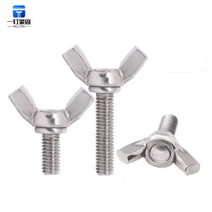 Alta qualidade M4-M10 304 Aço Inoxidável/Galvanizado Asa Parafusos Aço Carbono Borboleta Mão Parafuso Torção Parafuso Polegada Métrica - Product Image 3