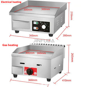 Parrilla de gas Freidora comercial Plancha de hamburguesas Estufas portátiles Placa de venta Acero inoxidable Construido Benchtop Patty Gas industrial - Product Image 2