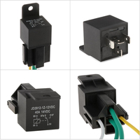 Toptan 4Pin 4 Önceden Kablolu 12V 40 Amper SPST Tek Kutuplu Tek Açma-Kapama Bosch Tipi Araba Kamyon Röle Soket Kablo Demeti