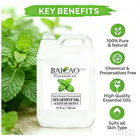 Huile essentielle de menthe verte naturelle, huile de menthe verte pure extraite de plantes naturelles pour cosmétiques et aromathérapie