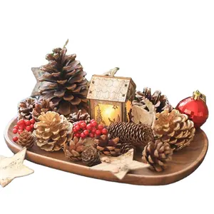 Лидер продаж, украшения для рождественской елки, натуральный мини-конус сосны для украшения