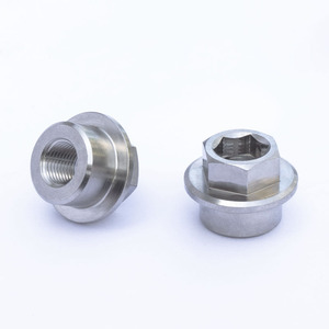 Tuerca hexagonal autoblocante M10 cincada con brida, 35 mm de longitud, tornillo métrico para montaje de llantas de automóvil - Product Image 2