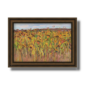 Impression sur toile réaliste et écologique encadrée sur mesure de l'artiste Zhang Liping : Paysage '<span class=keywords><strong>Automne</strong></span> Doré et Blé de Jade' - Product Image 6