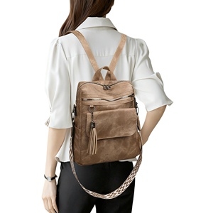 Nuova moda diretta da <span class=keywords><strong>donna</strong></span> impermeabile 20-35L zaino a tracolla morbida <span class=keywords><strong>pelle</strong></span> fodera in poliestere a doppio uso Casual borsa - Product Image 6