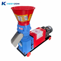 Machine à granulés d'aliments pour bétail, moutons et chèvres, à moteur électrique, à matrice plate de type D, conception compacte, fonctionnement simple, équipement à petite échelle