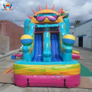Casa Inflable de PVC de Alta Calidad con Diseño de Palmera Tropical y Tobogán, Tamaño 10x4x4.5m, Uso Comercial - Product Image 4