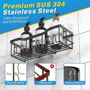 ชั้นวางของในห้องน้ำแบบติดผนัง สแตนเลสกันสนิม ชั้นเดียว ดีไซน์ทันสมัย - Product Image 4