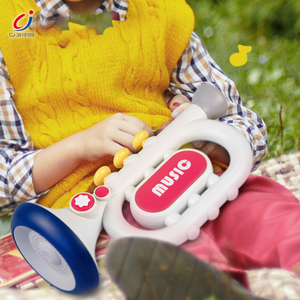 Trompettes musicales jouets Chengji, ensemble d'instruments éducatifs, petites trompettes en plastique à piles avec éclairage et musique pour enfants - Product Image 3