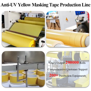 High Temperature Automotive Heat Resistant Paint Crepe <strong>Paper</strong> 120 Degree Yellow <strong>Masking</strong> Tape - Product Image 3