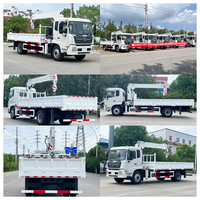 Camion-grue robuste Dongfeng 4x2 à 6 roues, 8 tonnes, avec grue à flèche, solutions personnalisées