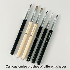 แปรงทำเล็บระดับมืออาชีพแบบกำหนดเอง แปรงทำเล็บโลหะพร้อมโลโก้แบรนด์ส่วนตัว ปากกาวาดลายเส้น 9มม. 12มม. 15มม. - Product Image 3