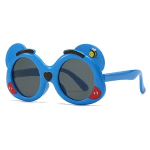 FANXUN83015 Unisex 2024 แว่นตากันแดดเด็กใหม่แว่นตากันแดดเด็กน่ารักPolarizedซิลิโคนครีมกันแดดออกแบบการ์ตูน
