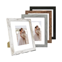 Set de cadres photo en bois multicolore Acier inoxydable 8x10 Affichage en verre 5x7 8x10 Tapis photo A4 A3 Flip Frame for Tabletop Wall