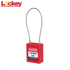 Cadenas de sécurité Lockey durable et étanche en acier inoxydable avec câble, longueur 175 mm, certifié CE ISO9001, 1,5 mm/3,2 mm - Product Image 2