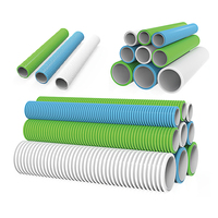 Tuyau PE 75mm à alimentation en air efficace Installation facile Tube à soufflet ondulé flexible pour conduit d'air du système de ventilation