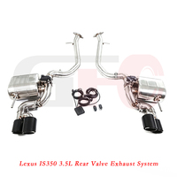 Système d'échappement spécifique pour Lexus IS250 IS350 2.5L 3.5L avec silencieux à double valve, embouts quadruples en acier inoxydable 304, tuyau arrière de l'axe