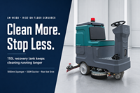 Nouvelle autolaveuse industrielle autoportée LM-W560, largeur de nettoyage 580 mm, réservoir de récupération 110 L, batterie 24 V pour usine