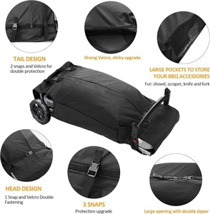 Housse de barbecue à gaz robuste, résistante aux déchirures et aux UV, accessoire extérieur pour accessoires <span class=keywords><strong>Weber</strong></span> Traveler - Product Image 3