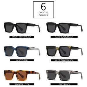 Lunettes de soleil polarisées carrées UV400 à grande monture pour hommes et femmes, avec logo personnalisé, collection mode 2026 - Product Image 5