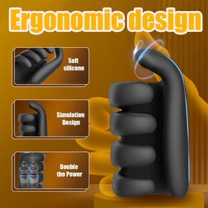 Seksspeeltjes Voor Mannen Vliegtuig Cup Endurance Training Mannelijke Masturbator App 5-Finger Tapping Vibrerende Eikel Training Penis Massager - Product Image 4