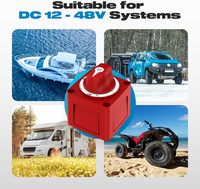 Interrupteur de coupure de batterie 12V-48V à 2, 3 ou 4 positions, interrupteur isolateur électrique pour bateau, véhicule, camion, camping-car