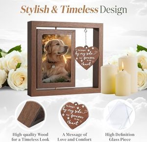 4x6 Pet Memorial Photo Frame - Keepsake <strong>Remembrance</strong> Sympathy <strong>Gift</strong> for Loss of Dog or Cat - No Longer by My Side but Forever in - Product Image 3
