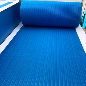 Mavi renk büyük döngü Polyester kurutma ekran kemer kumaş oluklu konveyör bant