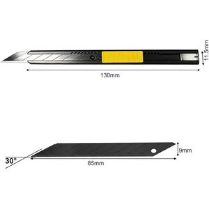 Cuchillo multiusos Gebildet, 5 piezas, acero inoxidable negro, cuchillas desprendibles, cortador bloqueable para uso con mano derecha e izquierda - Product Image 6